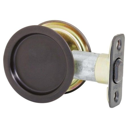 KWIKSET Pocket Door Lock, OilRubbed Bronze, 238 in Backset 33410/11P